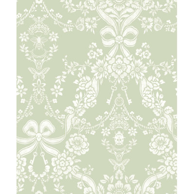 Papier peint texturé non tissé et non collé Sage Damask