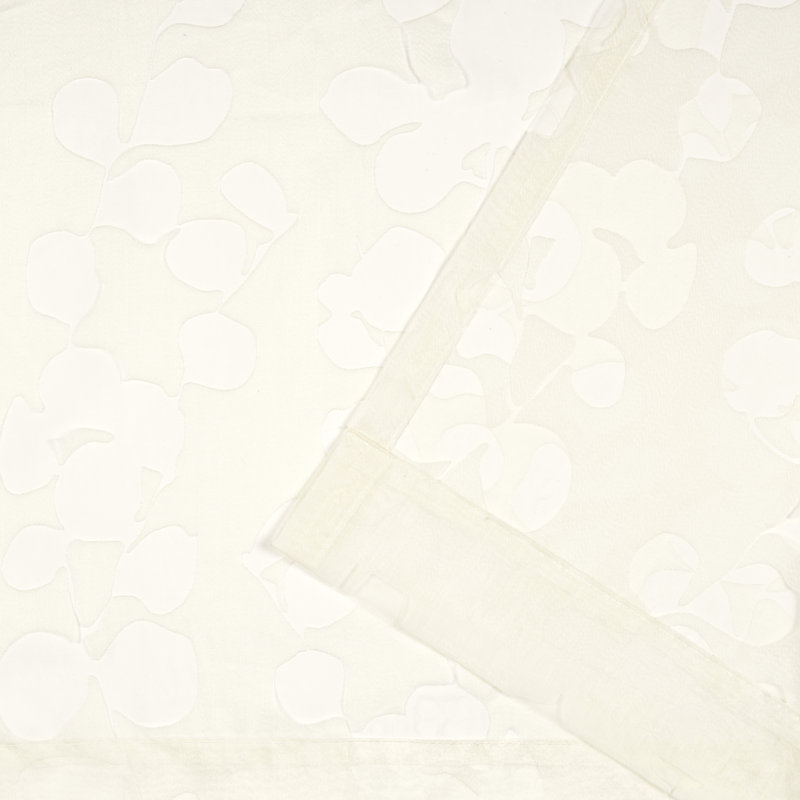 Cangelosi Cotton Blend Sheer Curtain Pair, 54" W x 84" L, White