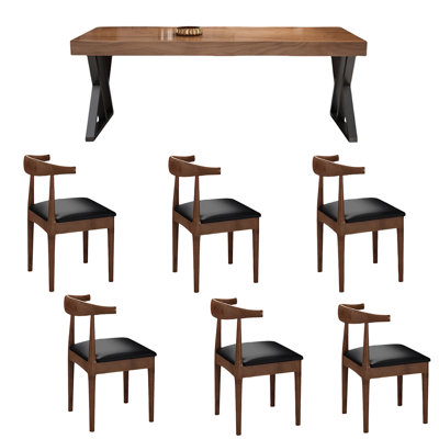 Simple solid wood household dining table sets