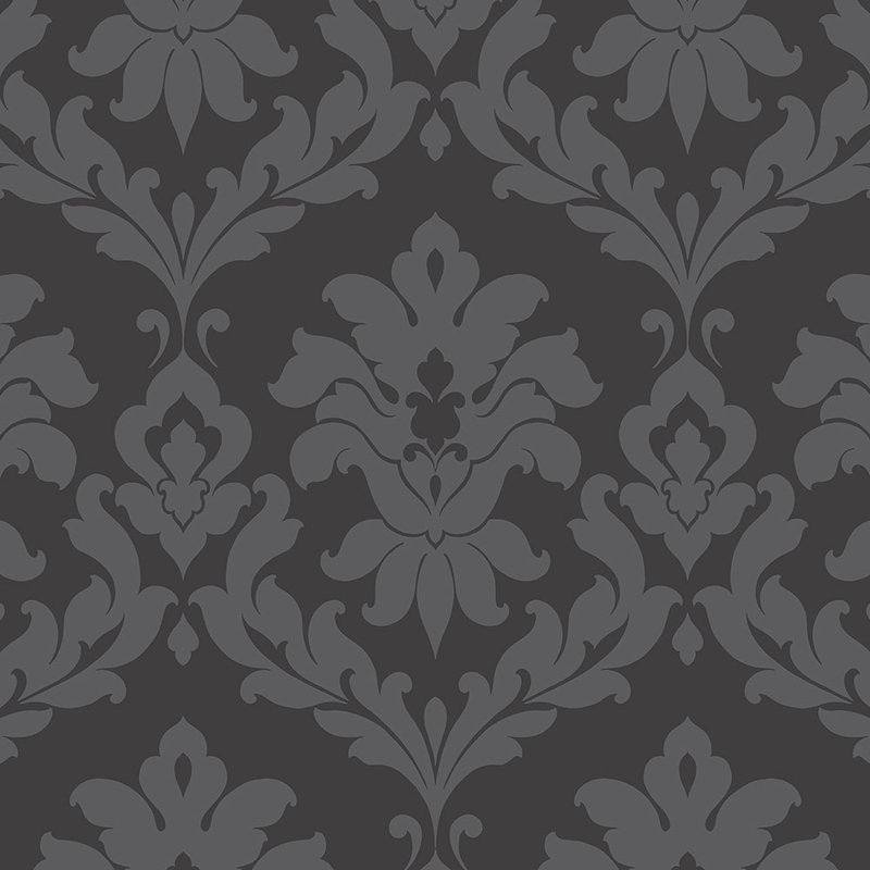 Damask Roll, Black Matte/Gloss