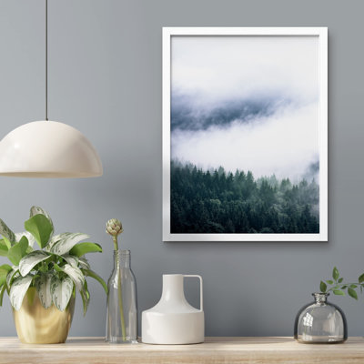 " Mountain Tree Forest Aerial View Dark Cloudy Misty "