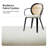 Dionisio 19.5W Mid-Century Modern Rattan Accents Dinning Chair With Solid Wood Legs Set Of 2-117456682