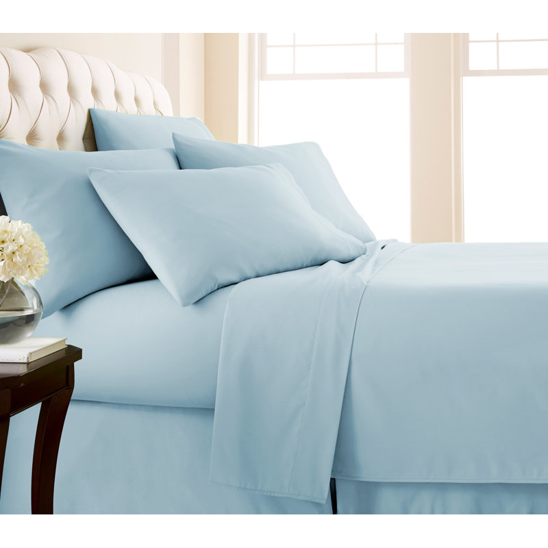 Essentials Southshore Fine Linens Microfiber Sheet Set deep pocket Sheets easy care, Light Blue, Twin