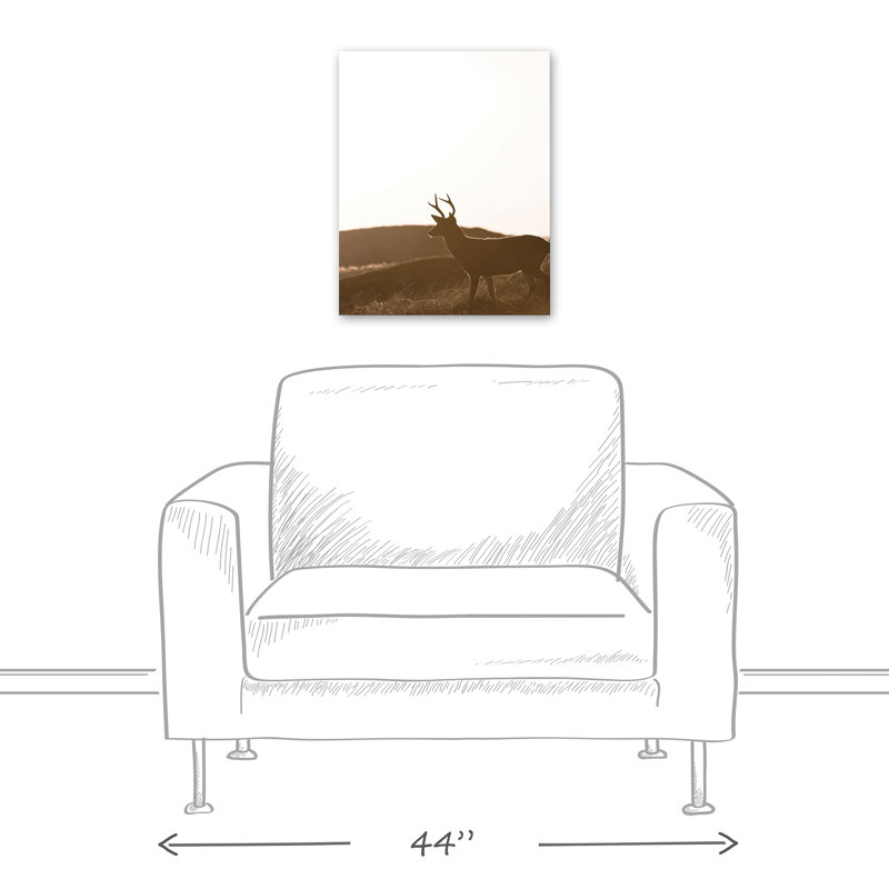 Morning Deer - imprimé, Toile tendue, H 20 po x l 16 po x P 1,25 po