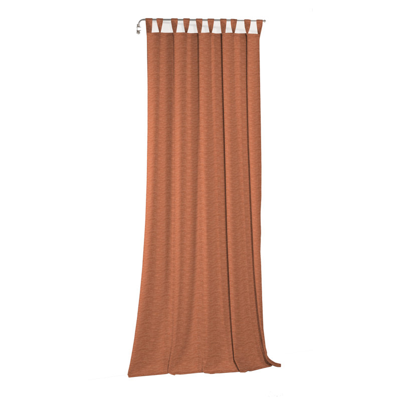 Polyacrylic Opaque Tab Top Curtain Panel, 132cm Width x 345cm Drop, Terra