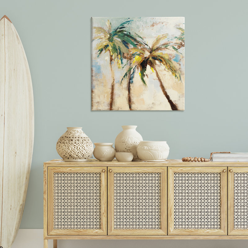 «Tall Palm Trees», art mural sur toile par Lanie Loreth, H 36 po x l 36 po