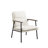 24.4'' Wide Linen Fabric Upholstered Accent Armchair With Solid Wood Arms & Metal Frame-118866585