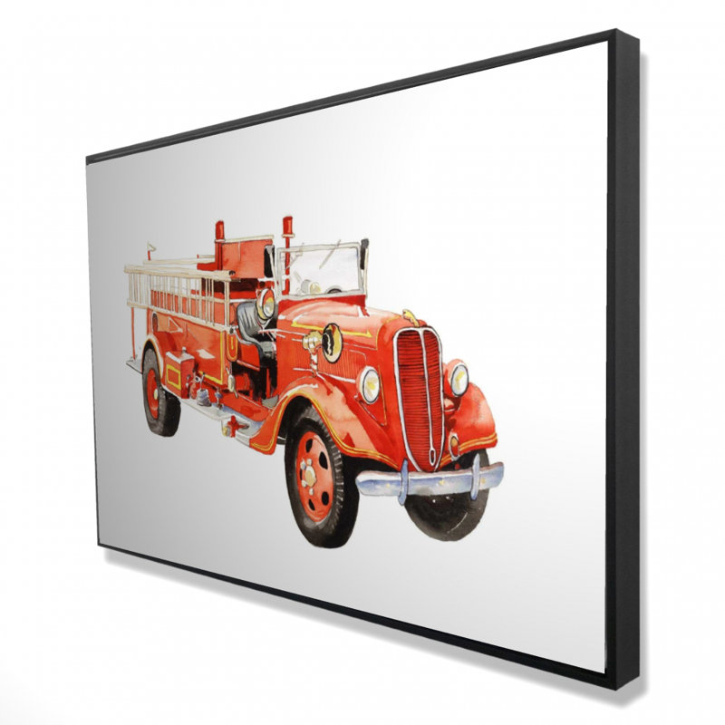 Toile de camion de pompiers rétro