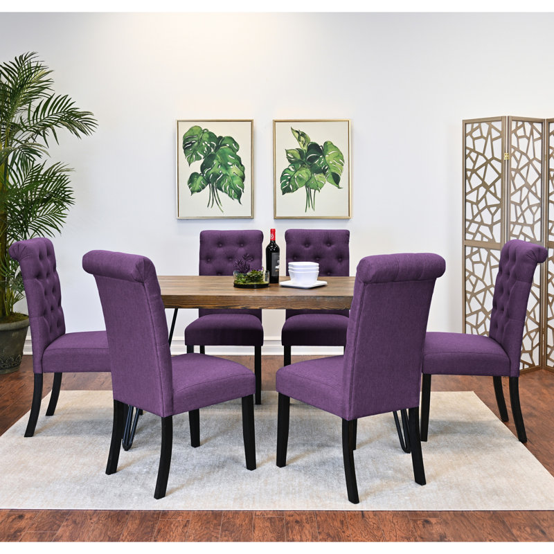 Ensemble de salle à manger 7 pièces Ashford, table de salle à manger en épingle à cheveux avec 6 chaises, 4 options de couleurs