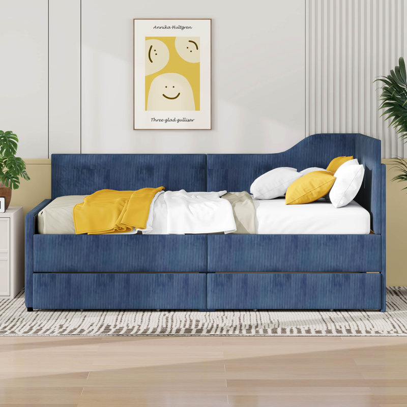 Tallis Upholstered Corduroy, Blue