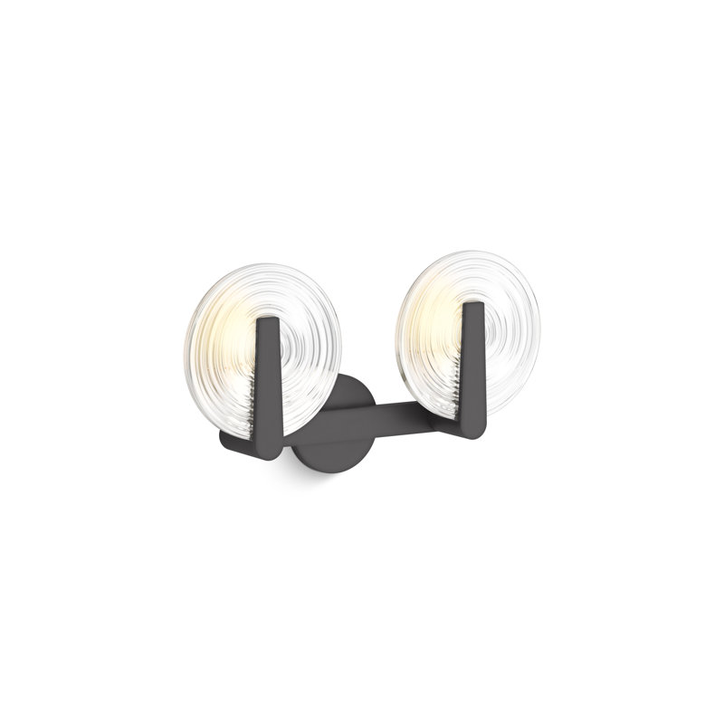 Hint Two-Light Sconce, Matte Black