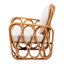 Carrin Bohemian Light Honey Rattan Arm Chair