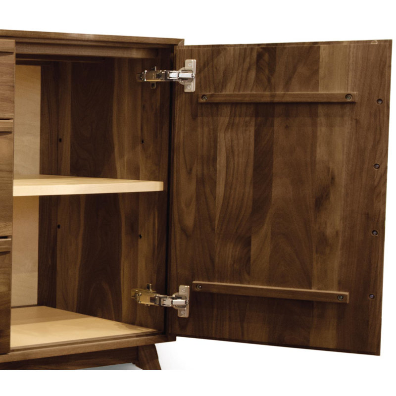 Audrey 66.13'' W Solid Wood Sideboard, Natural Walnut