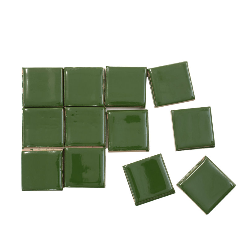 Terralis 2 x 2 po Carreau de mur et de plancher carré en porcelaine brillante (paquet de 0,86 pi2) - paquet de 50