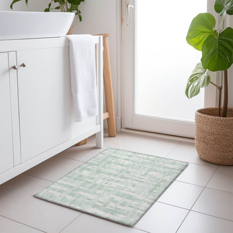 Machine Washable Indoor/Outdoor Chantille Mint Rug