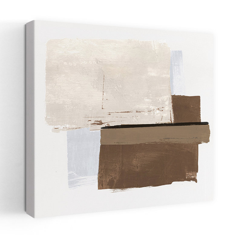 Sienna Blend Abstract Geometric Modern Art, 24" H x 24" W