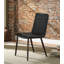 Chaise d'appoint avec dossier rembourré (ensemble de 2)