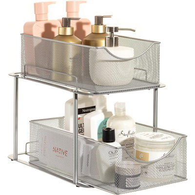 Sorbus 2-Tier Baskets with Mesh Sliding Drawers