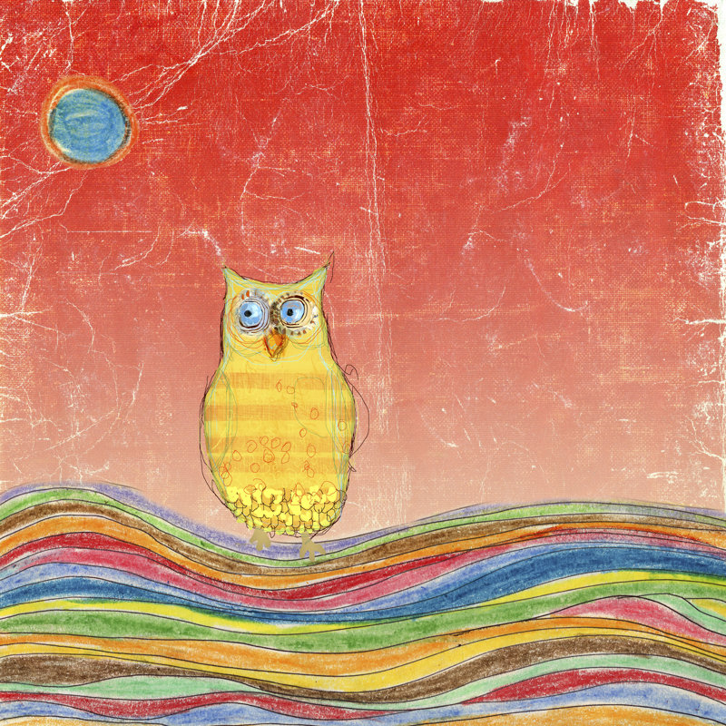 Feathers Dots And Stripes VI by Ingrid Blixt - Wrapped Canvas Painting, 30cm H x 30cm W