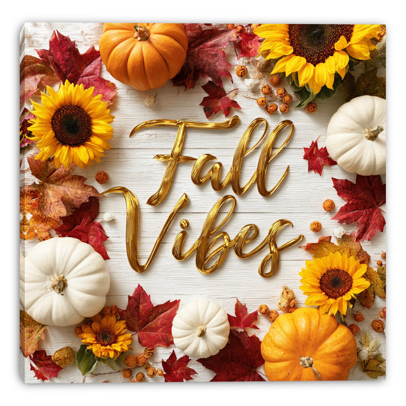 «Fall Pumpkin Gathering», art mural sur toile tendue