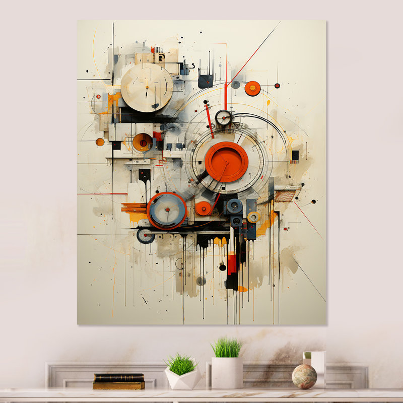«Intricate Abstraction Beige Shapes I», art mural abstrait en métal, H 32 po x l 16 po x P 1 po