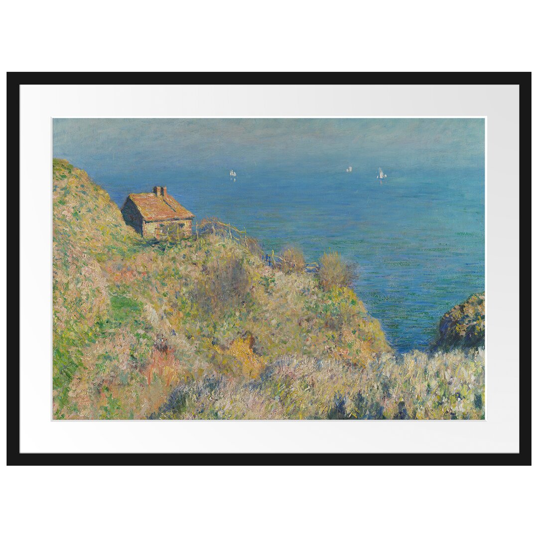 Gerahmter Kunstdruck Die Hütte des Zolls von Claude Monet