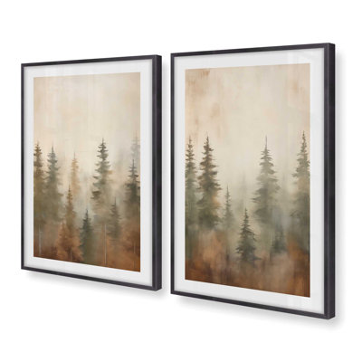 «Foggy Autumn Pines»