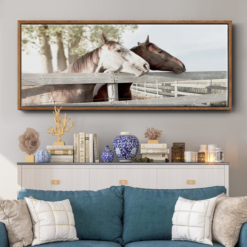 Friendly Visit- Framed Canvas