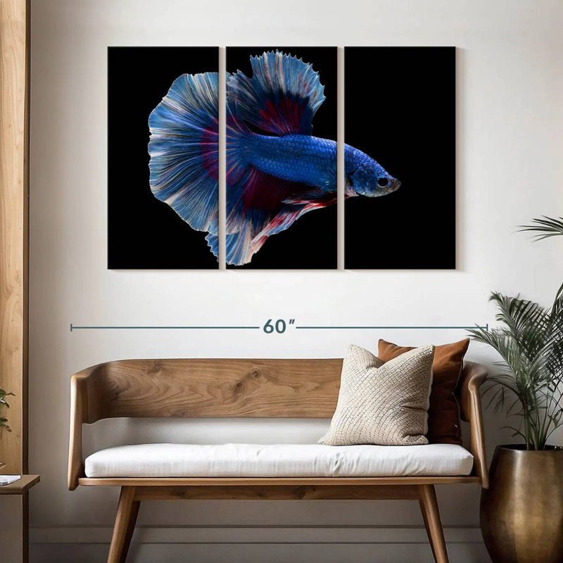 Brampt Elegant Blue Betta, 32" H x 50" W