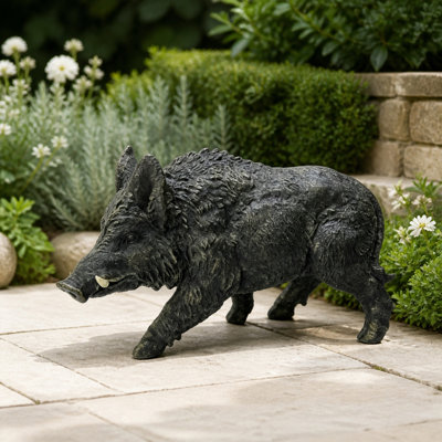 Wild Boar Garden Statue