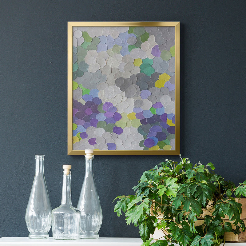 «A Garden in Provence», toile encadrée de qualité supérieure - prête à être accrochée, H 24 po x l 20 po, Or