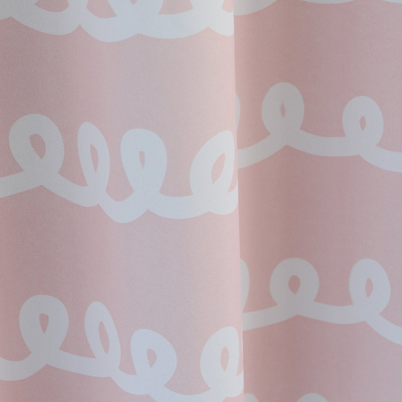 Panneaux de rideaux à oeillets isolants et occultants pour salle d’impression doodle Delk, Rose