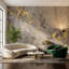 Papier peint effet marbre, accents dorés, fresque murale grise-1698913018-1698913023