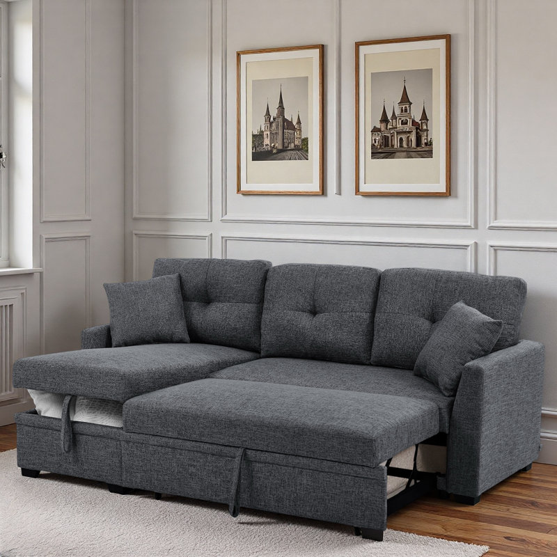 Canapé-lit modulaire convertible avec lits gigognes et rangement dissimulé