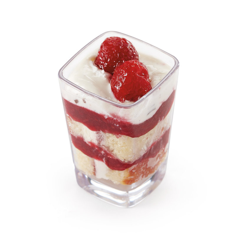 GET SW-1435-CL BPA-Free Plastic Square Shaped Dessert Shooter Cup, 3 Ounce, Clear (Set of 12)