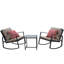 Ensemble bistro de patio avec chaises berçantes 3 pièces Moana-33761942