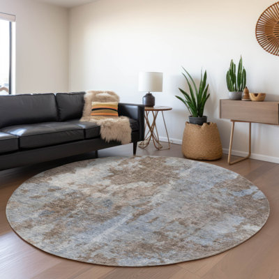Premium Machine Washable Cerrito AMF573 Brown Rug