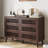 6 Drawers Dresser For Bedroom, 47'' Wide Mid Century Modern Fluted Dresser, Wood Chest Of Drawers Organizer For Bedroom, Living Room, Hallway, Closet, Walnut-890600563