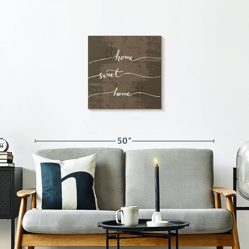 Plaque murale Khylige Sweet Home Calligraphy, H 20 po x l 20 po