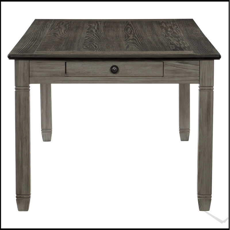Table décontractée en bois à deux tons avec 6 tiroirs pour une expérience culinaire moderne et organisée