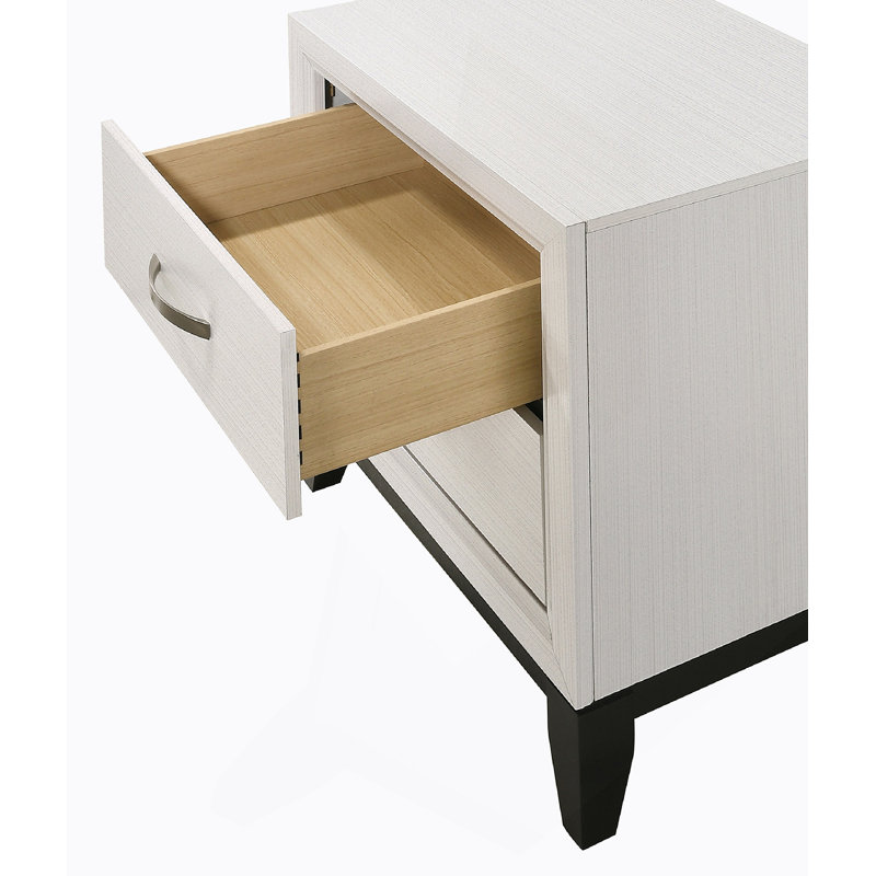 Commode à 5 tiroirs, commode en bois avec cinq tiroirs de rangement pour la chambre à coucher, Blanc