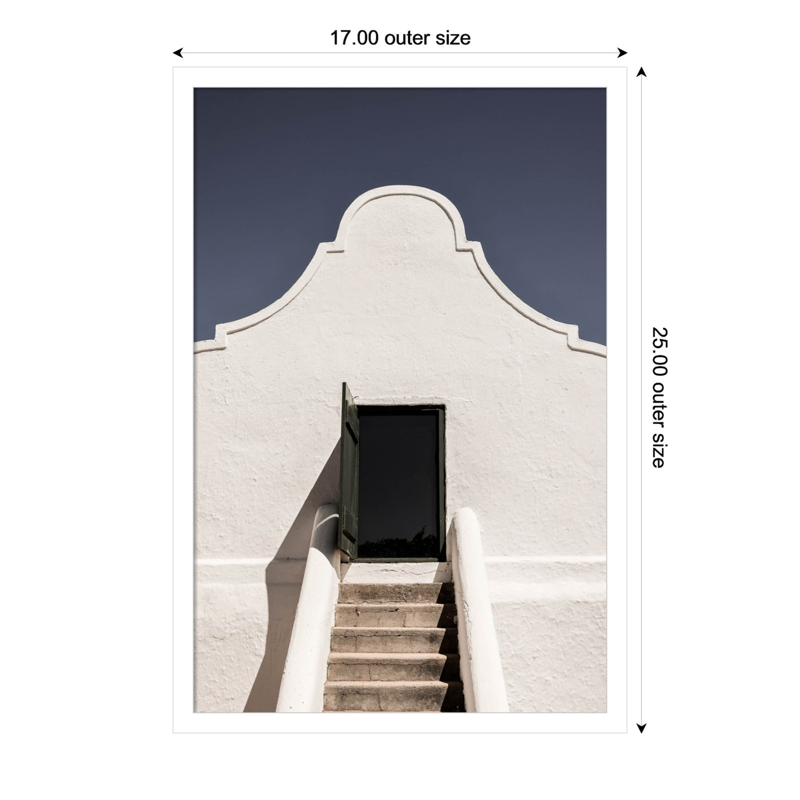 Cape Dutch by Shot by Clint Wood Framed Wall Art Print, White, 25" H x 17" W