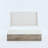 Upholstered Queen Bed Frame, 54" Headboard, Rustic Modern Look, Textured Chenille, Metal Structure, Fast Installation With Tall Neutral Aesthetic, Canvas, Base, Simple Installation, No Box Spring