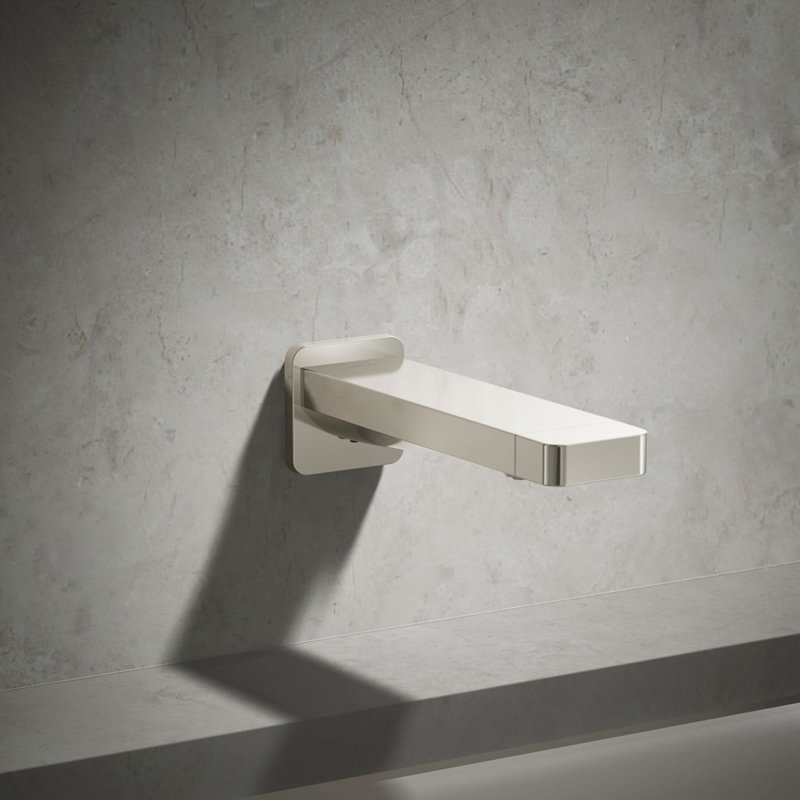 Parallel Wall Mounted Tub Spout Trim, Polished Nickel