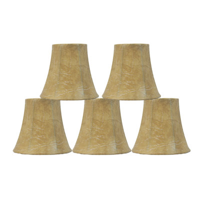 4.5'' H Faux Leather Bell Candelabra Shade