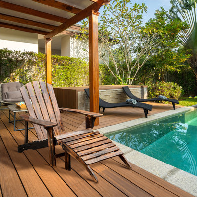 Chaise Adirondack pliante en bois Sharnequa