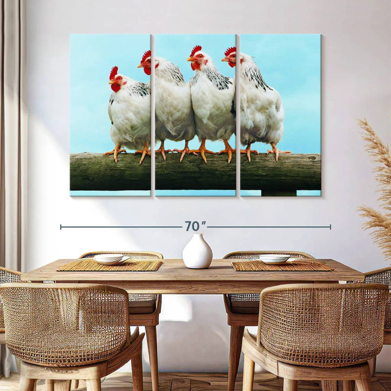 Brampt Chicken Friends, 42" H x 65" W