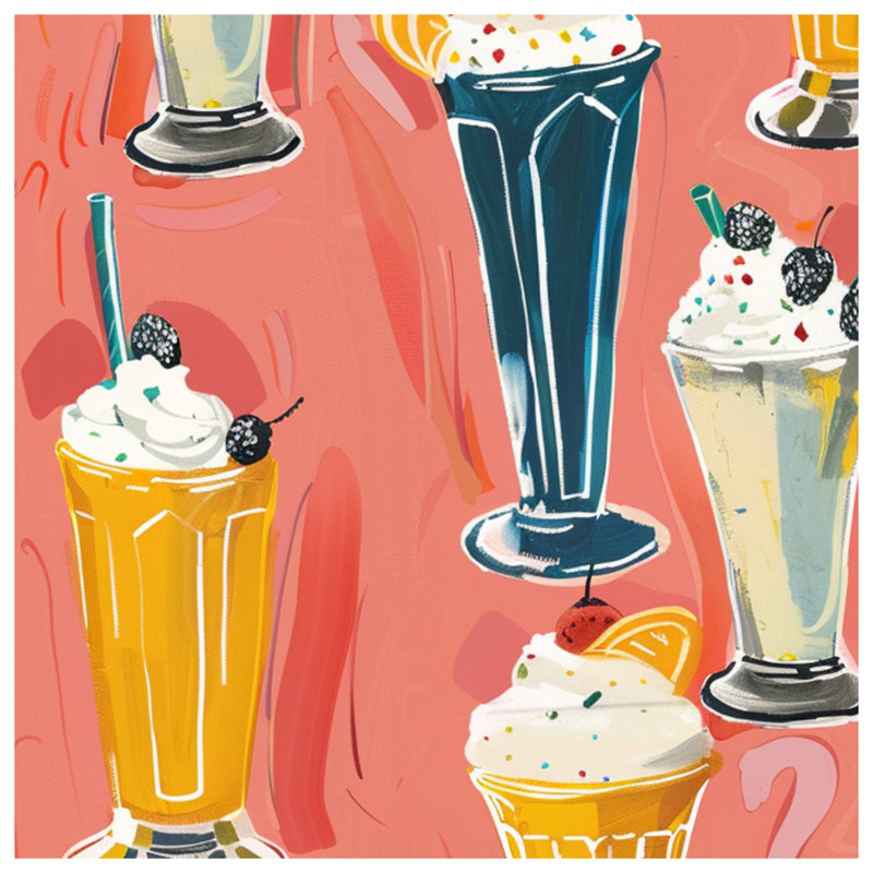 Milkshake Illustration Blankets, L 60 po x H 80 po