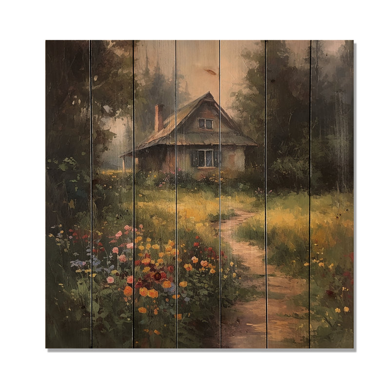 Maison de campagne pittoresque et oasis I sur bois, H 15 po x l 15 po x P 0,78 po