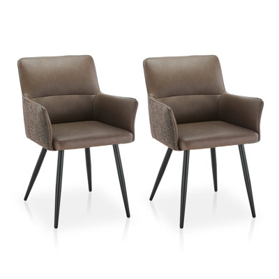 Kamryn 46cm H Linen Upholstered Metal Armchair